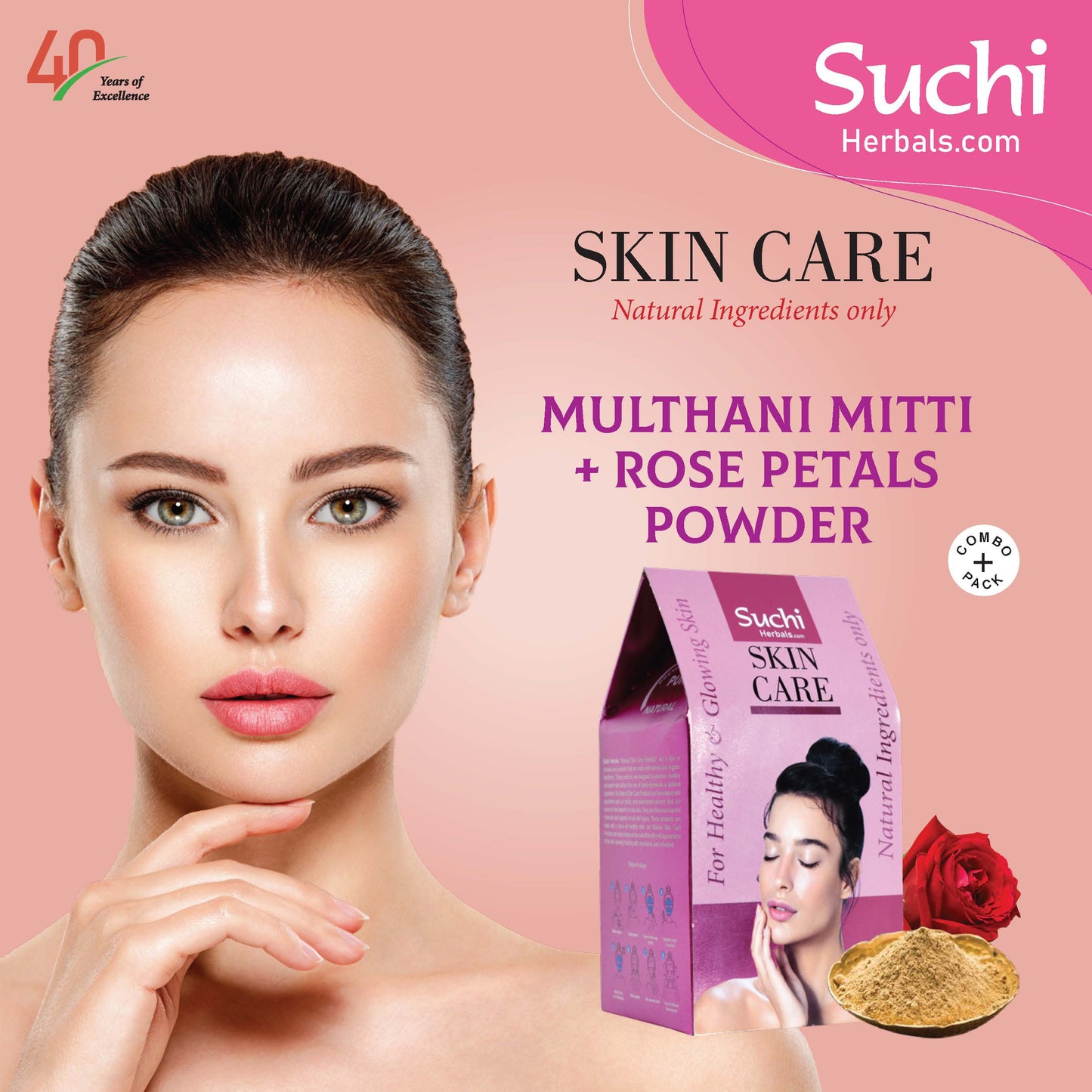 Multhani Mitti and Rose Petal Face Pack